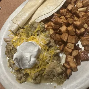 Pork Chili Verde Omelette