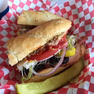 Italian hoagie w/ deli mustard! Yummmm