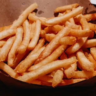 We don't deserve these fries, they're literally so good. The perfect shoestring