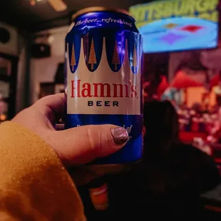 Here we Go-having some Hamms after a good Cinderlands craft beer for the game