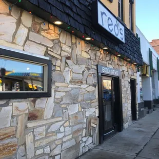 the front of a restaurant