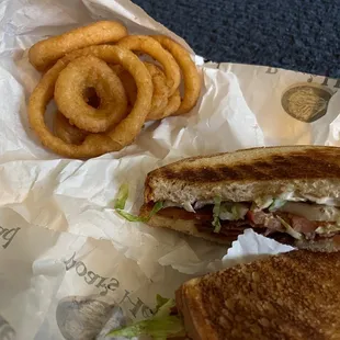 BLT and Onion Rings