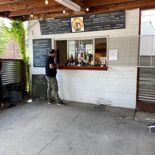 a man standing at the counter