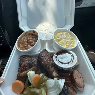 a tray of food