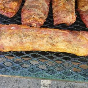 ribs on a grill