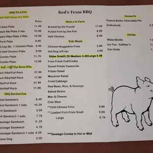 Our menu