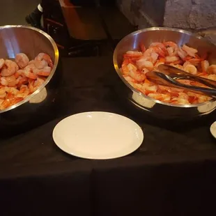Thanksgiving buffet (shrimp cocktail)