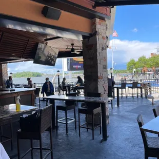 Bar area with wonderful view, excellent staff!