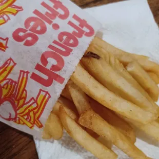 French fries which came with turkey burger.