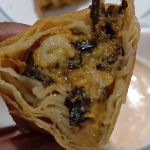 Inside of soulfood roll.