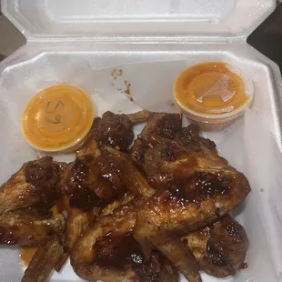 6 Pieces Fried Naked Whole Wings