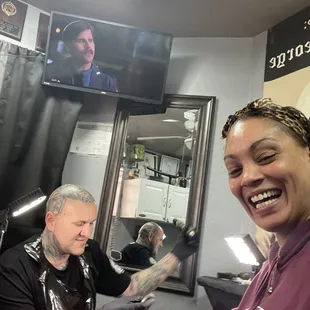 Look at my crazy smile.. Happy!!! I love my tattoo