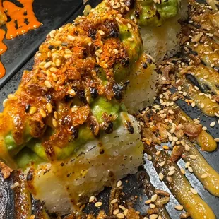 Spicy Roasted Miso Avocado Roll
