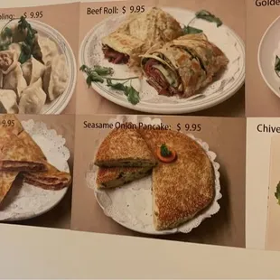 Special menu (including breakfast items - all day)