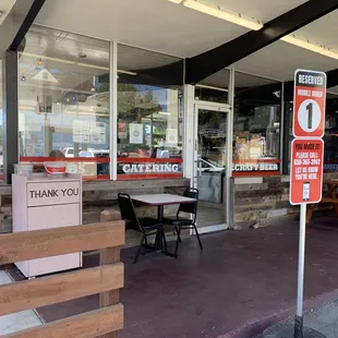 Plenty of outdoor tables