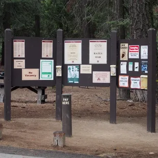 bulletin board at entrance