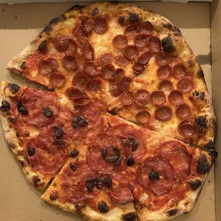 1/2 Classic Pep 1/2 Soppressata &amp; Olives