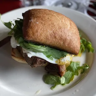 Breakfast Sandwich with pork! Delish...