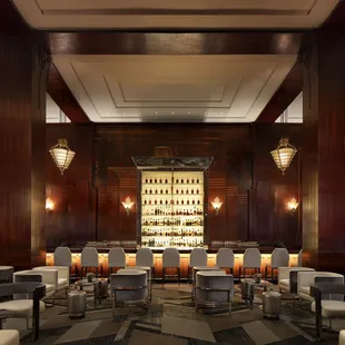 the bar and lounge area