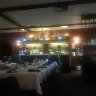 The bar in the dining area.