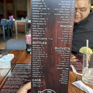 Beer Menu