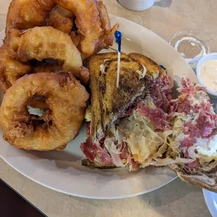 Opened the Reuben sandwich