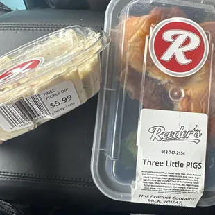 Three little pigs and fried pickle dip. Both delicious!!!