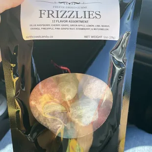 Freeze dried gummy bears. It's okay. Not all that tasty. I rather eat actual gummy bears.