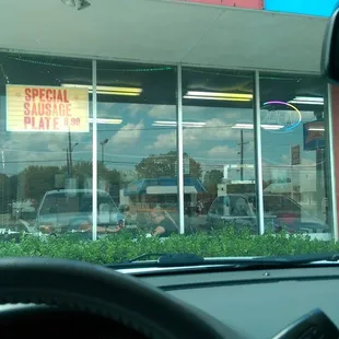 a view from inside a car