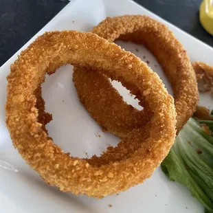 Super crunchy oversized onion rings