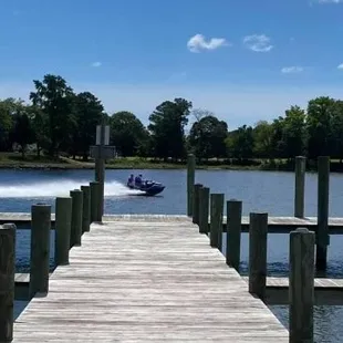 Our dock - dock and dine with us!