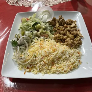 Chicken schwarma plate