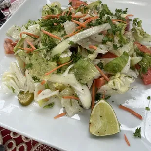 a plate of salad