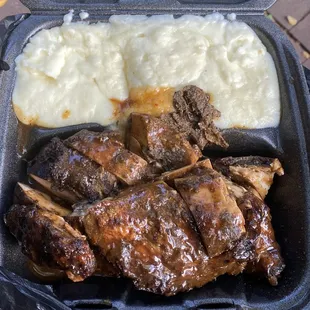 Reef Jerk Chicken and Garlic Mashed Potatoes