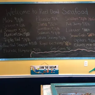 The menu board and prices of the day. Could it be more expensive than other shops? Couldn't tell you. But it's so delicious it's a value!