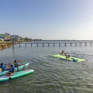 Kayak, paddle boards, and Lilly pad add-ons available.