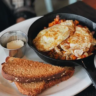Blue crab sweet potato hash
