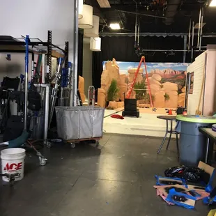 Loading dock leading into the studio.