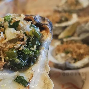 Grilled oysters half price Tuesdays