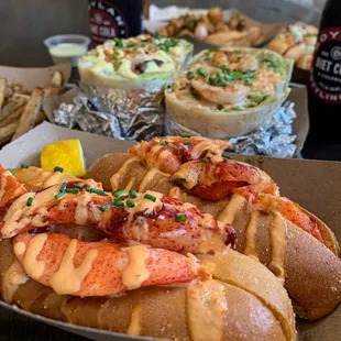 Lobster roll with smoked jalapeno mayo