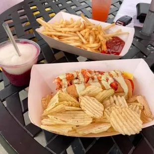 Lobster Roll and Fries