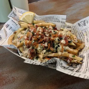 Clam chowder fries