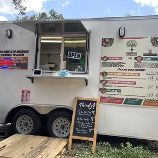Menu and photo of Reem's food truck