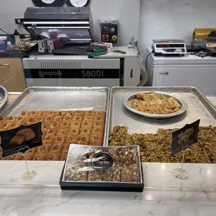 a variety of baked goods