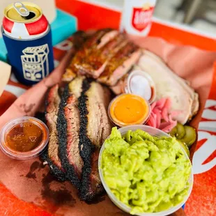 The ribs are fall of the bone! Brisket is the best part as well as that Mac and cheese! Totally worth the cost!