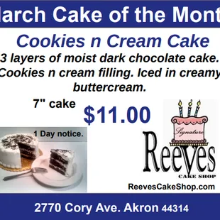 March cake of the month!
