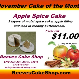 November cake of the month!