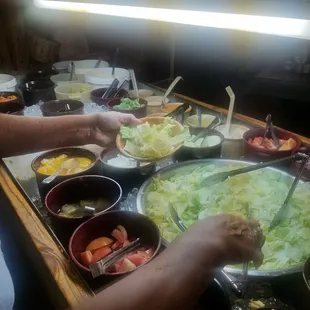 a man preparing food