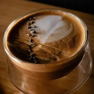 a cup of cappuccino