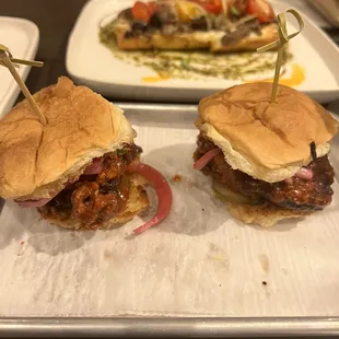Nashville hot fried chicken sliders